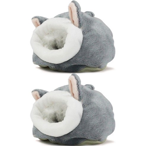 지앤와이 햄스터 보들따뜻 은신처 포치 10 x 11 x 9 cm, 그레이, 2개