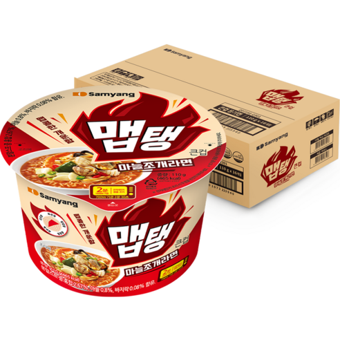 삼양식품 맵탱 큰컵 마늘조개 라면: 매콤하고 만족스러운 맛의 향연