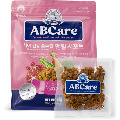 ABCare 소프트사료 건강 솔루션 서포트 덴탈, 덴탈/치아건강, 1kg, 1개