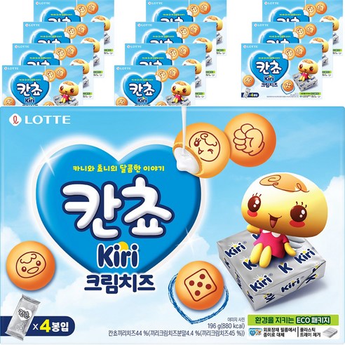 칸쵸 끼리 크림치즈, 196g, 12개