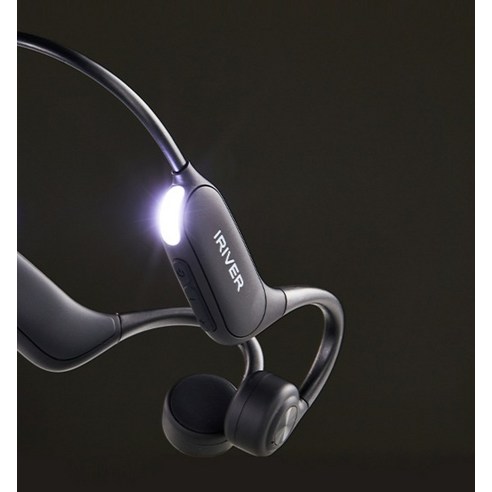 아이리버 내장메모리 32GB LED백라이트 IPX8 방수 무선 골전도 블루투스 이어폰, 블랙, Eiger X7