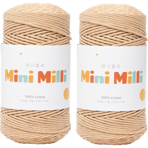 yarna 미니밀리 뜨개실 250g, 704 소프트카멜, 2개