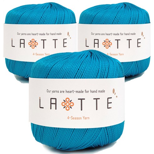 니뜨 라떼 65g x 3p + 코튼라벨 바코드 세트, 9 아쿠아, 1개