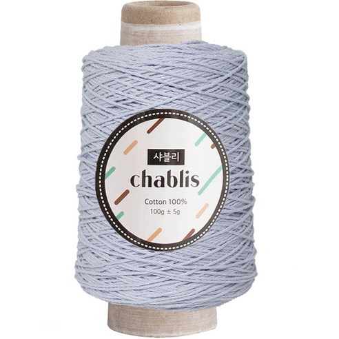 yarna 샤블리 콘사 뜨개실 100g, 130 라이트라벤더, 1개