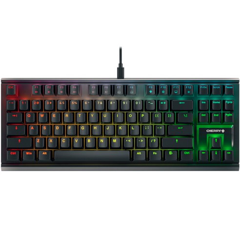 CHERRY MX 1.1 RGB 갈축 유선키보드, 텐키리스, 블랙, G80-3911HXAKR-2