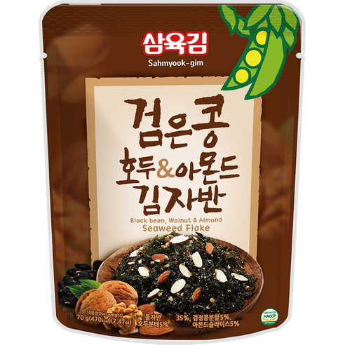 삼육김 검은콩 호두 아몬드 김자반, 500g, 1개