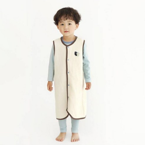 밤부베베 유아용 밤부골지 온마을 수면 조끼 열매