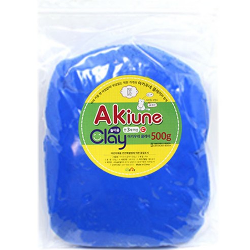아키우네 유아용 클레이 지퍼백, 파랑, 500g