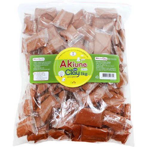 EzRz 유아용 창의력 미술교육 찰흙놀이 아키우네클레이 100p, 갈색, 1kg