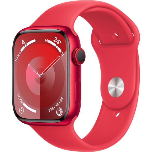 Apple 애플워치 9 GPS+Cellular, 45mm, 알루미늄, (PRODUCT)RED / (PRODUCT)RED 스포츠 밴드, S/M