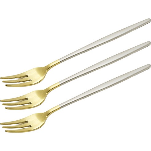 테이블아트 국산 아벨라 무광투톤 티포크, 혼합색상, 3개