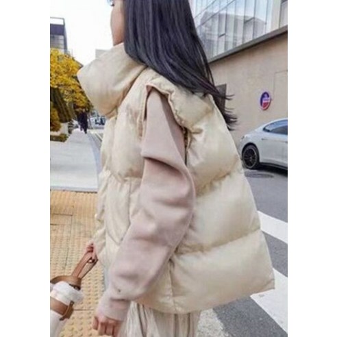 스타일과 보온성을 동시에 갖춘 피어니스트 여성용 오버핏 퀼팅 숏 조끼 패딩