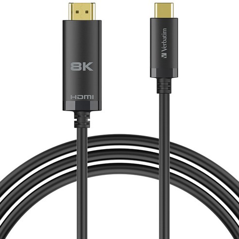 버바팀 8K C타입-HDMI 2.1 MHL 미러링 케이블, 200cm, 블랙, 1개