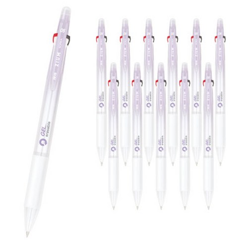 자바펜 지움3겔 지워지는 볼펜 0.5mm, 12개, 퍼플