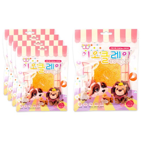 이오 유아용 폼클레이 5p, 살구, 50g