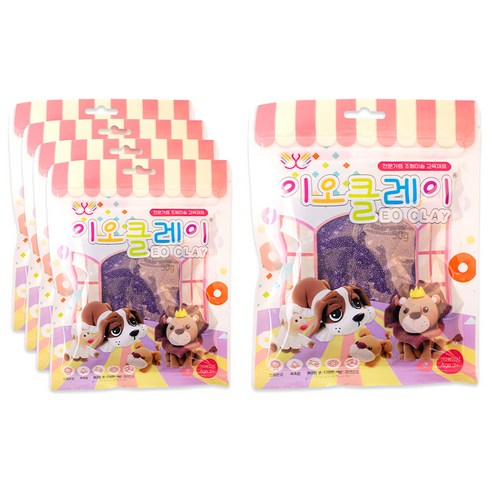 이오 유아용 폼클레이 5p, 보라, 50g
