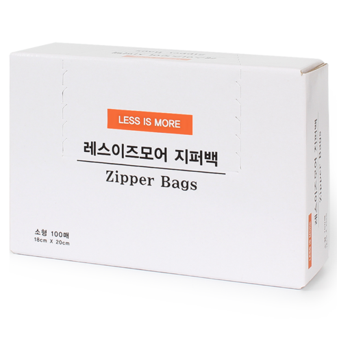 레스이즈모어 지퍼백, 소(S), 100개입, 1개
