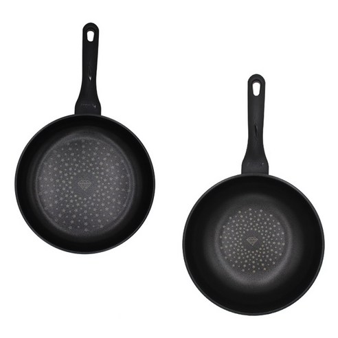 키친웰 셰프요리 다이마몬드 프라이팬 2개 세트, 26cm 프라이팬 , 26cm 궁중팬, 1세트