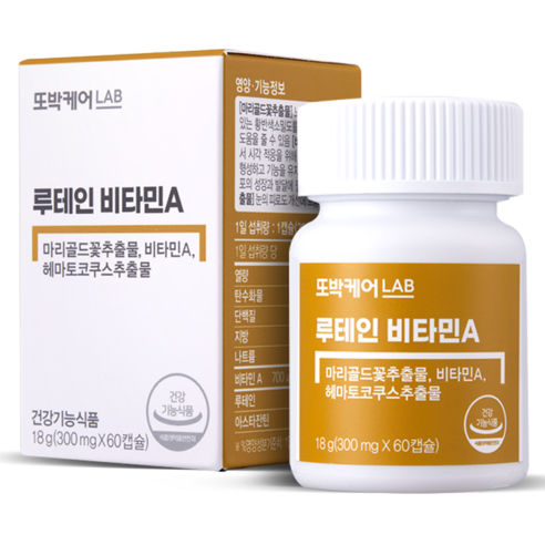 또박케어LAB 루테인 비타민A 18g 60정, 1개 - 루테인 | 쿠팡 또박케어LAB 루테인 비타민A 18g  60정, 1개 - 루테인 | 쿠팡