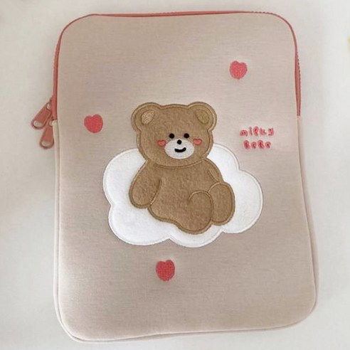 연이랜드 밀키베어 노트북가방 태블릿 파우치