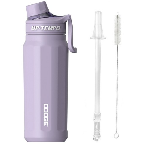 블랙스미스에어펌프 닷지 빨대 텀블러 + 세척솔 세트, 퍼플, 670ml, 1세트