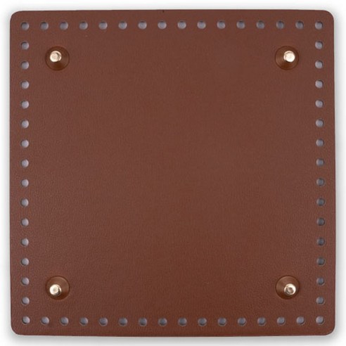 징가방바닥 사각라운드 17 x 17 cm, 브라운, 1개