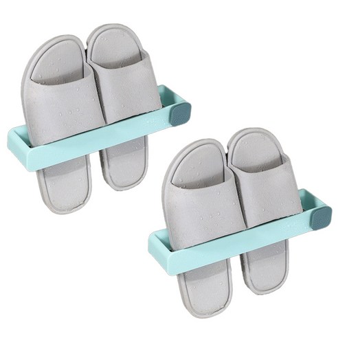 헤라우스점핑 욕실 슬리퍼 실내화 거치대, 블루, 2개