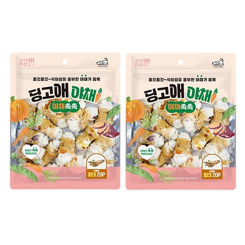 강아지 딩고애야채 마블링 딩고본 간식 S 20p, 황태, 240g, 2개