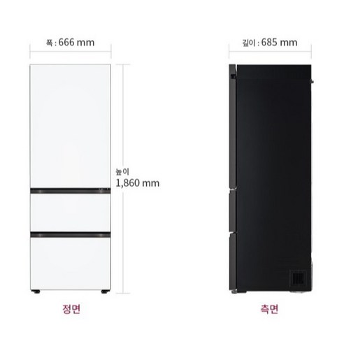 [색상선택형] LG전자 오브제 324L 스탠드형 3도어 메탈 디오스 김치톡톡 김치냉장고 방문설치, 크림 화이트, Z333MHH162S