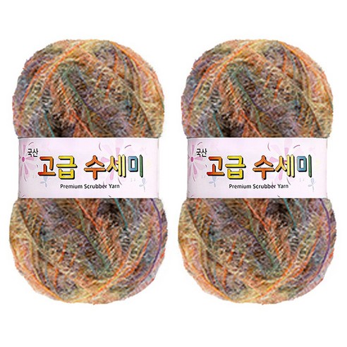 yarna 고급 수세미 나염 뜨개실 80g, 2개, 209