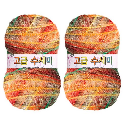 yarna 고급 수세미 나염 뜨개실 80g, 2개, 216