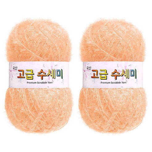 yarna 고급 수세미 뜨개실 80g, 153 소프트만다린, 2개