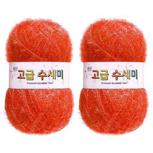yarna 고급 수세미 뜨개실 80g, 107 오렌지, 2개