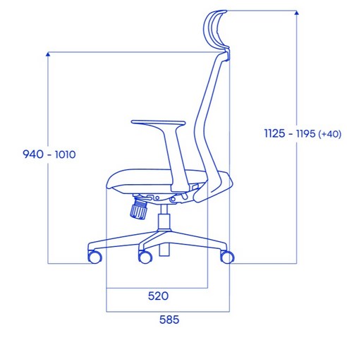 인체 공학적 설계와 고품질 소재로 장시간의 편안함과 지지력을 제공하는 시디즈 탭스퀘어 컴퓨터 책상 의자