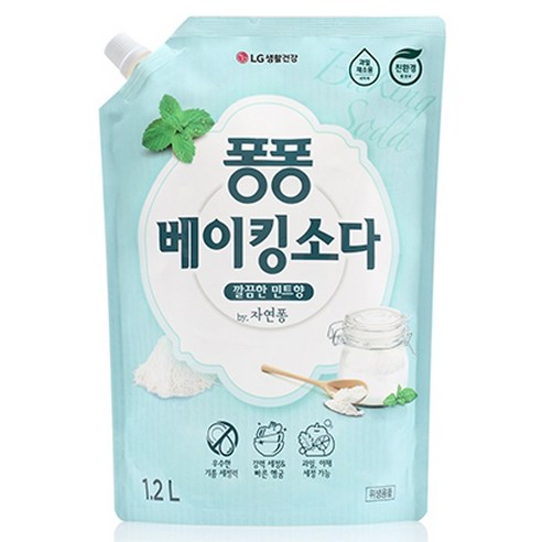 퐁퐁 주방세제 베이킹소다 리필, 1.2L, 1개