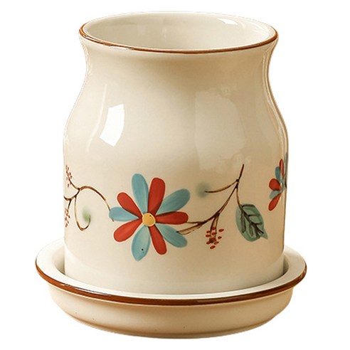 블럭마트 주방 세라믹 물빠짐 수저통, TYPE3, 1개