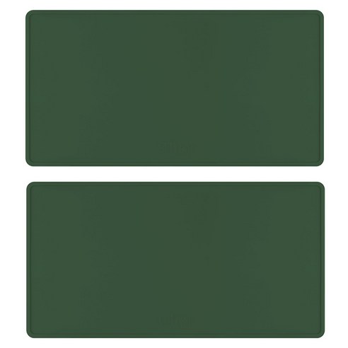 메종오브제 시에르 실리콘 브런치 테이블매트, G03 차이브그린, 37.8 x 19.7 x 0.35 cm, 2개