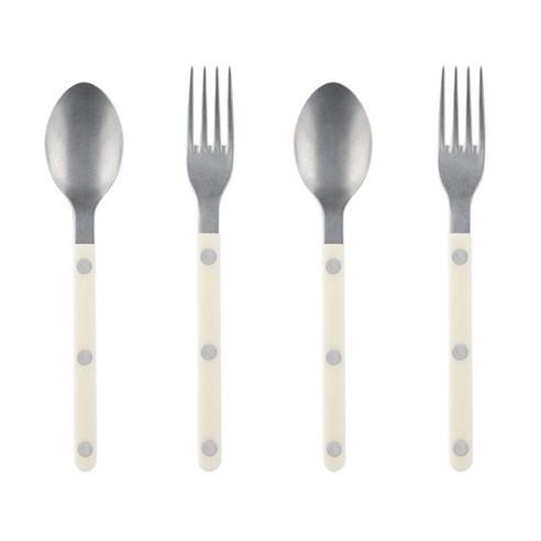 사브르 빈티지 티스푼 + 케이크 포크 세트, 아이보리, 티스푼 + 포크, 2세트