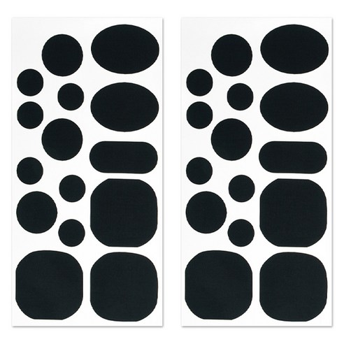 아리코 패딩 셀프 수선 패치 타입B 10 x 20.5cm, 블랙, 2개