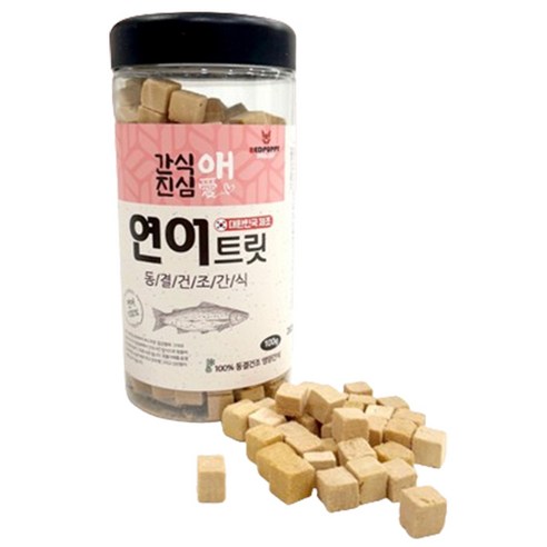레드퍼피 반려동물 간식애진심 트릿 동결건조 통간식, 연어맛, 100g, 1개