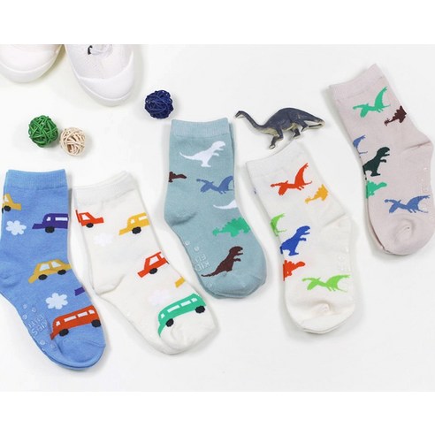 우리 아이 발에 닿는 행복, 키즈퓨처 공룡자동차 양말!