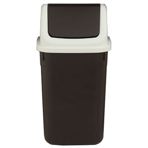 올유리빙 스윙 사각 휴지통 20L, 딥브라운 수납/정리