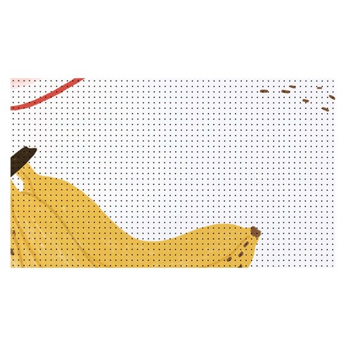 타공판닷컴 프린팅 타공판 700 x 1200 mm, 1개, 바나나