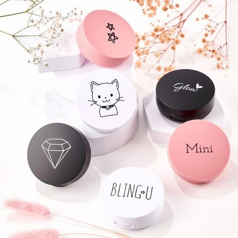 셀프천사 미니 DIY 비비 쿠션 케이스 세트, 블랙 무지, 2개