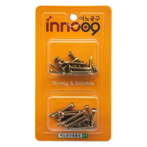 이노공구 천연색 둥근머리 직결나사 2종 세트 25mm 32mm 40pcs NIT213, 20세트