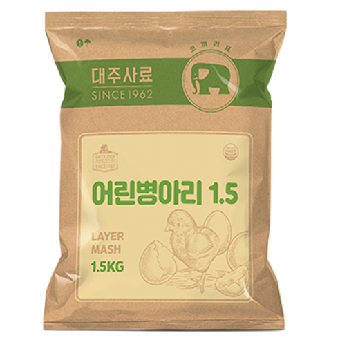 대주 어린병아리 6주령 또는 10주령이전 전용 산란계용 사료, 1.5kg, 1개