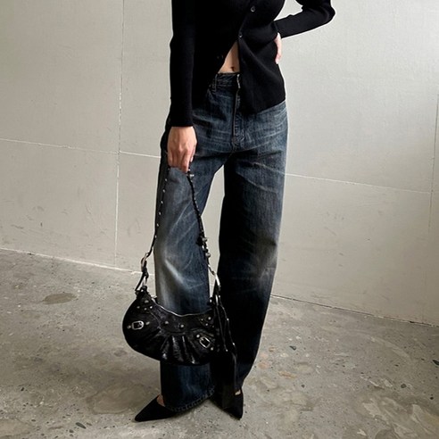 카일라 여성용 누디캣 보이핏 와이드 데님팬츠: 스타일리시한 편안함