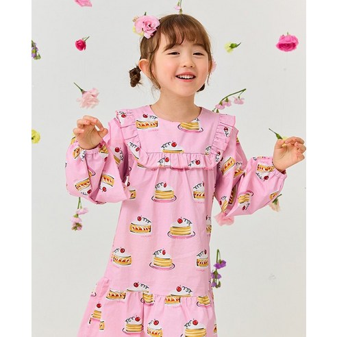 귀여움과 편안함이 완벽하게 조화된 릴리푸리 여아용 달콤 면 원피스