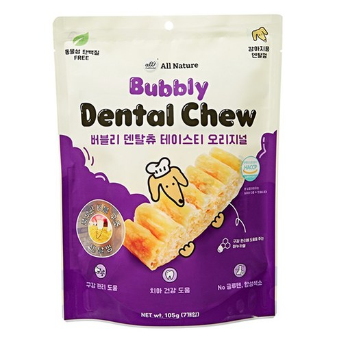 올네이쳐 강아지 버블리 덴탈츄 오리지널 허니 7p, 마누카꿀, 105g, 1개