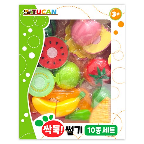 투칸 싹둑썰기 소꿉놀이 10종 세트, 혼합색상, 1세트